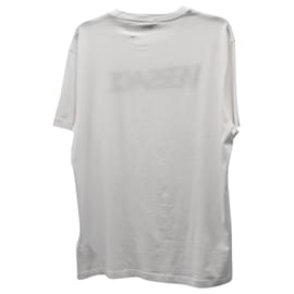 Versace-Versace Logo Print T-shirt in White Cotton-White