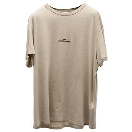 Maison Martin Margiela T-shirt Maison Margiela Reverse Logo ricamata in cotone beige Beige
