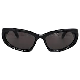 Balenciaga-Balenciaga Swift BB0157S (001) Sunglasses in Black Nylon-Black