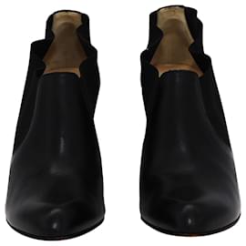 Christian Louboutin-Christian Louboutin Lastic 100 Boots in Black Leather-Black