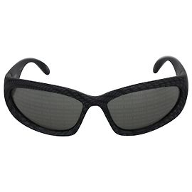 Balenciaga Swift Oval 0157S Monogram Sunglasses in Grey Acetate Grey
