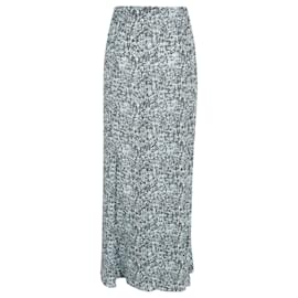 Acne-Acne Studios Printed Maxi Skirt With Slit in Blue Polyester-Other