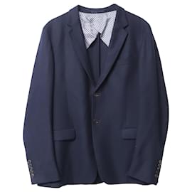 Gucci-Gucci Single Breasted Blazer in Navy Blue Cashmere -Navy blue