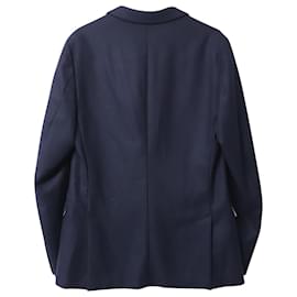 Gucci-Blazer de peito único Gucci em caxemira azul marinho-Azul marinho