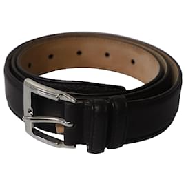 Gucci-gucci 95/38 Square Buckle Belt in Brown Leather-Brown