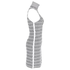 Missoni-Missoni Sleeveless Turtleneck Dress in Grey Viscose-Grey