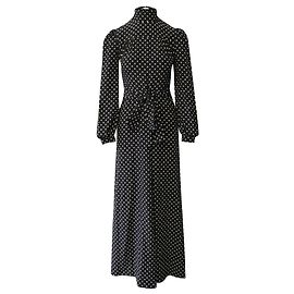 Vestido maxi de bolinhas Bella Freud Angelica em seda estampada preta Outro