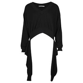 Kurzer umgekehrter Pullover von Alexander Wang aus schwarzer Wolle Schwarz