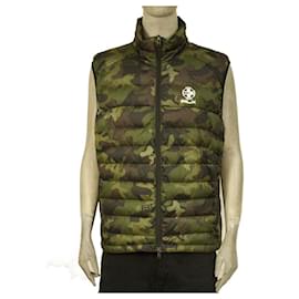Polo Ralph Lauren-Ralph Lauren RLX Padded Camo Army Khaki Men's Vest Sleeveless Zipper Jacket XXL-Dark green