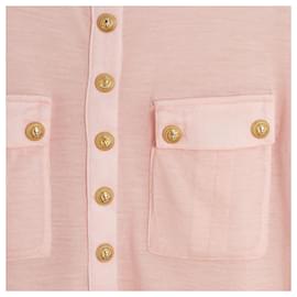 Balmain-PINK TOP MILITARY EN40-Pink