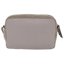 Saint Laurent-SAINT LAURENT Shoulder Bag Suede Leather Gray Auth ep783-Grey
