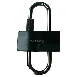 GIVENCHY Padlock U in black metal Key ring Black