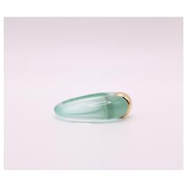 Autre Marque-Yellow gold lagoon resin ring 750%O-Gold hardware