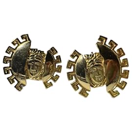 Gianni Versace-Very rare Versace vintage 90s Medusa earrings-Golden