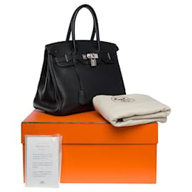 Hermès-Birkin 30 in black togo leather -101180-Black