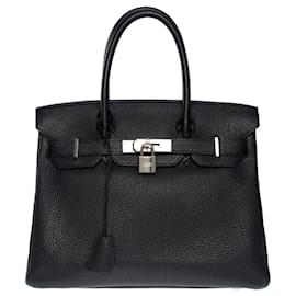 Hermès-Birkin 30 in black togo leather -101180-Black