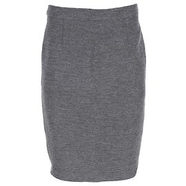 Lanvin Saia Lápis em Lã Cinza Cinza