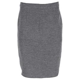 Lanvin-Lanvin Pencil Skirt in Grey Wool-Grey