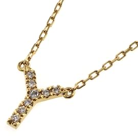 & Other Stories-18K Diamond Initial Y Necklace-Golden