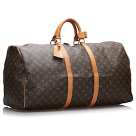 Louis Vuitton-Louis Vuitton Brown Monogram Keepall 60-Brown