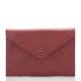 & Other Stories Leather Clutch Bag Brown