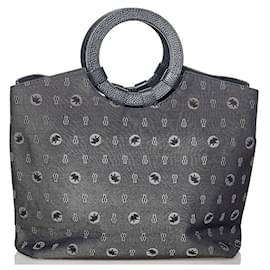 & Other Stories-Circle Handle  Canvas Bag-Black