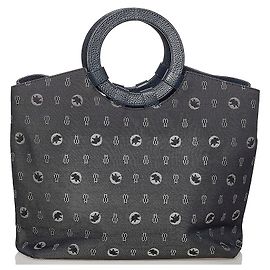 & Other Stories Bolsa de lona com alça circular Preto