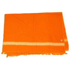 Hermès-HERMES Towel cotton Orange Auth 39192-Orange