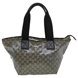 Gucci-GUCCI GG Crystal Tote Bag Navy 131230 auth 39129-Navy blue