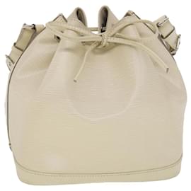 Louis Vuitton-LOUIS VUITTON Epi Petit Noe Shoulder Bag White Yvoire M4084J LV Auth 39066-White,Other