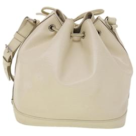 Louis Vuitton-LOUIS VUITTON Epi Petit Noe Shoulder Bag White Yvoire M4084J LV Auth 39066-White,Other
