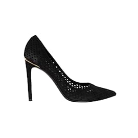 Louis Vuitton-Louis Vuitton Perforated Suede Eyeline Pumps-Black