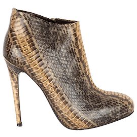 Botines Roberto Cavalli de piel de serpiente Beige