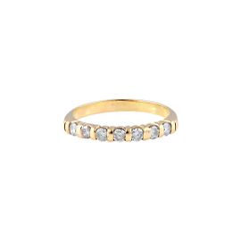 Autre Marque Halber Ehering, besetzt mit Diamanten aus Gelbgold 750%O Gold hardware