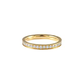 Autre Marque-Wedding ring full set of yellow gold diamonds 750%O-Gold hardware