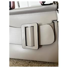 Boyy Karl 19 Buckled Textured-leather Tote - White