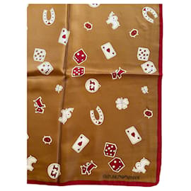 Emporio Armani-Emporio Armani silk scarf-Dark red,Bronze