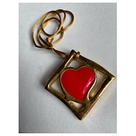 Yves Saint Laurent-Pendant necklaces-Red