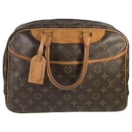 Louis Vuitton-Vintage Deauville Brown Monogram Canvas Handbag-Brown,Gold hardware