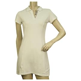 Burberry-Tamaño de vestido mini polo de manga corta blanco de Burberry 12 años Niña o XXS Mujer-Blanco