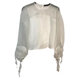 Anne Fontaine Spring Chiffon Bluse weiß Weiß