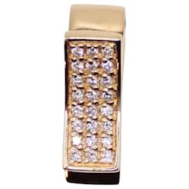 Autre Marque-Ciondolo moderno in oro giallo 750%o pavimentazione diamantata-Gold hardware