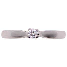 Autre Marque Solitaire diamant or blanc 750%o Bijouterie argentée