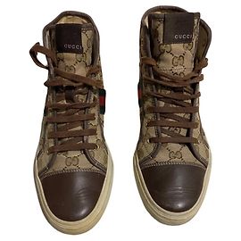 Baskets Gucci en coton multicolore 38.5 Multicolore