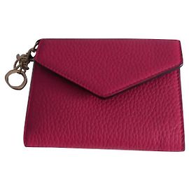 Christian Dior Ostrich Leather Wallet Blue Fuschia Blue Fuschia