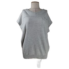 Top en maille Brunello Cucinelli en cachemire gris Gris