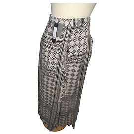 Autre Marque Vila Clothes Hose Grau Weit Bein Baumwolle Größe 38 Grau