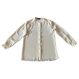 Adolfo Dominguez-ivory silk crepe blouse Adolfo Dominguez T. S (36-38)-Cream