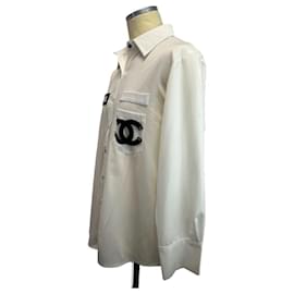 Chanel-Camisa Chanel vintage tamanho L-Branco