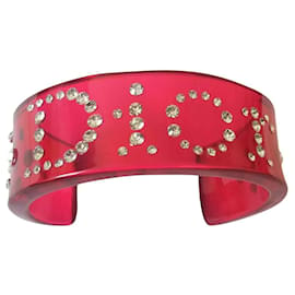 Dior-Bracelet DIOR avec strass - Vintage et comme neuf-Rouge